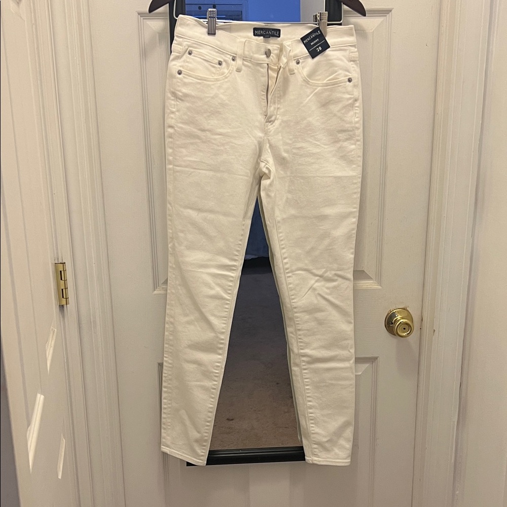J. Crew Cream Skinny Jeans
